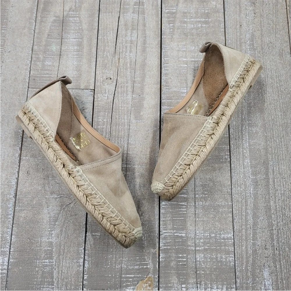NWT rag & bone Delos Espadrille in Sand (Tan) Suede Size 5 or 8.5 MSRP $295